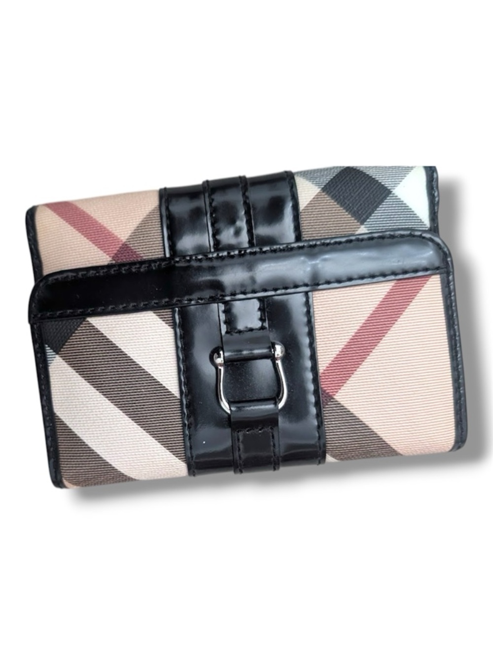 Burberry Black Patent Trim Check Continental Wallet - Brand New With Tags - Picture 2 of 6